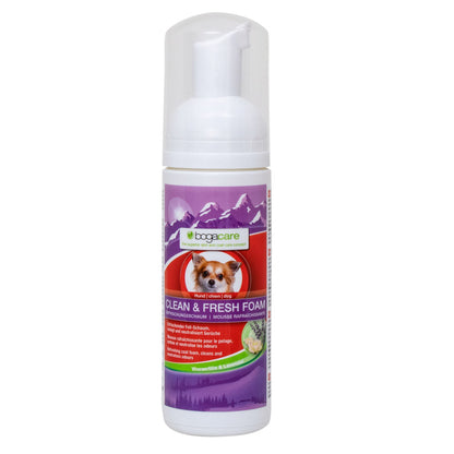 Bogacare clean & fresh foam vachtreiniger mousse voor honden voorkant