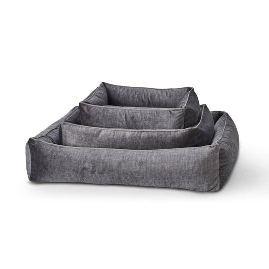 Gramietkleurig orthopedisch hondenbed GLAM van LABONI met velvet-look