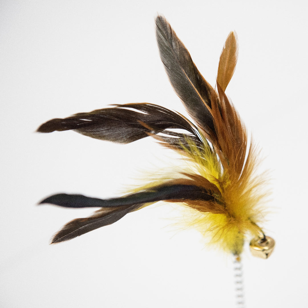 Krab & Speel Paddenstoel van hout met groene touwkap, speelcirkel en catnipbal