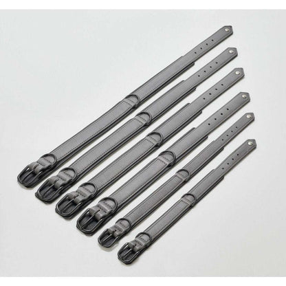 LABONI AMICI halsband van nappaleer in antraciet – handgemaakt, stijlvol en comfortabel

