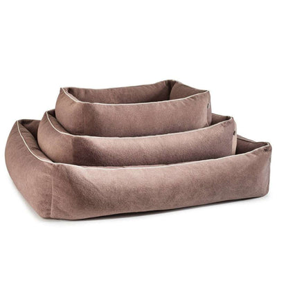 LABONI CLASSIC BUFFALO hondenbed in taupe vintage look – knuffelzacht, duurzaam en orthopedisch