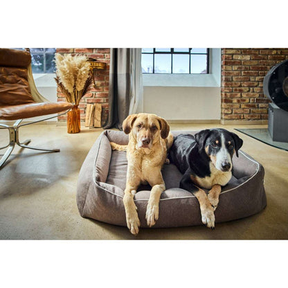 LABONI CLASSIC BUFFALO hondenbed in taupe vintage look – knuffelzacht, duurzaam en orthopedisch