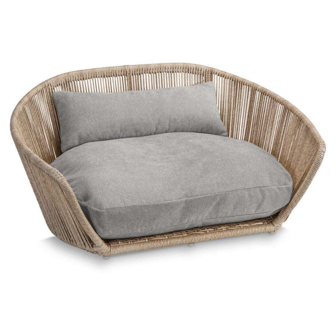 LABONI VOGUE TUDOR design hondenbed in beige of grijs – luxe, handgemaakt en ergonomisch