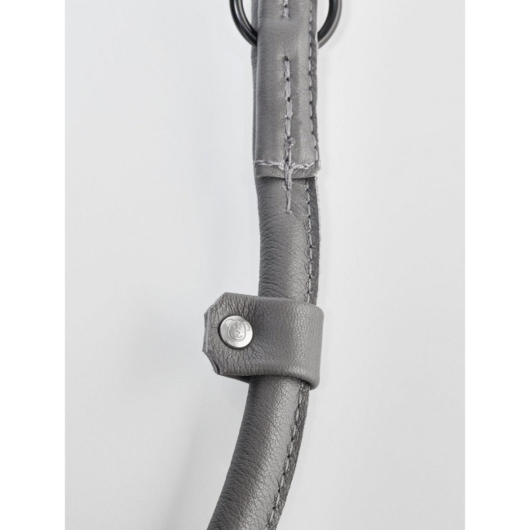 LABONI AMICI hondenriem in antraciet van nappaleer – handgemaakt en verstelbaar