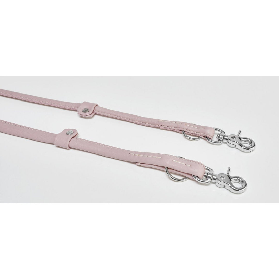 LABONI AMICI hondenriem in de kleur Rose – rondgestikt nappaleer, handgemaakt & verstelbaar