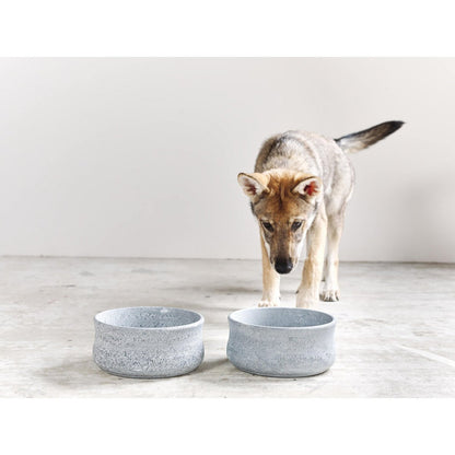 LABONI ROCKY Voer- en Drinkbak – Speksteen – Grijs – Zelfkoelend & Handgemaakt