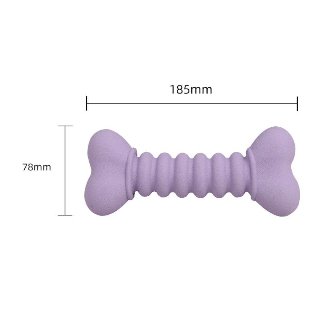 Ribbelbot hondenspeelgoed van natuurlijk rubber – paars of tan, ribbelstructuur
