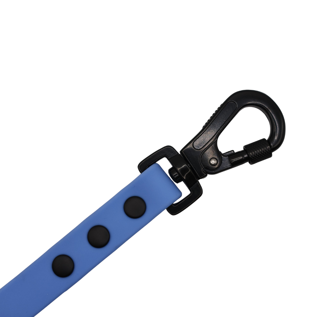 Waterproof hondenriem met praktische lengte aanpasbaarheid.