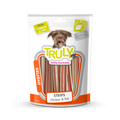 Hondensnack in reepjes van kip en vis voor beloning of training
