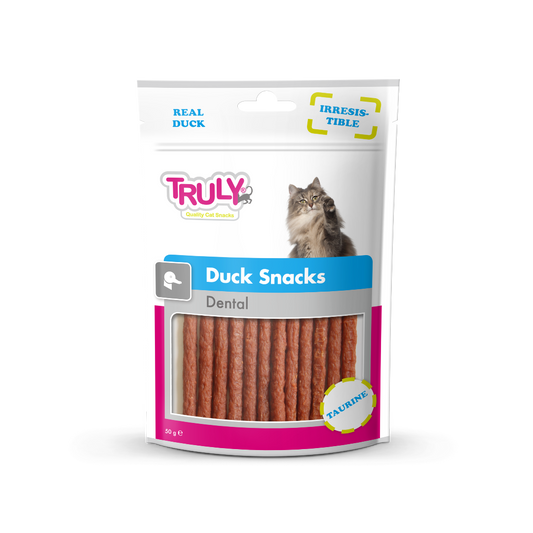 truly-duck-taurine-verpakking;truly-duck-taurine-sticks;truly-duck-taurine-kat-eet
